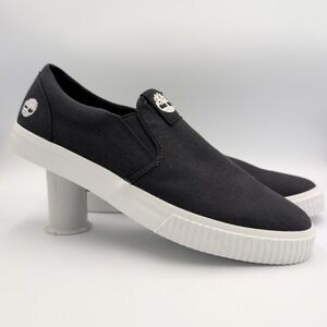 Timberland Mens Sz 12 Mylo Bay Low Slip On Sneaker, Black Canvas Shoe‎